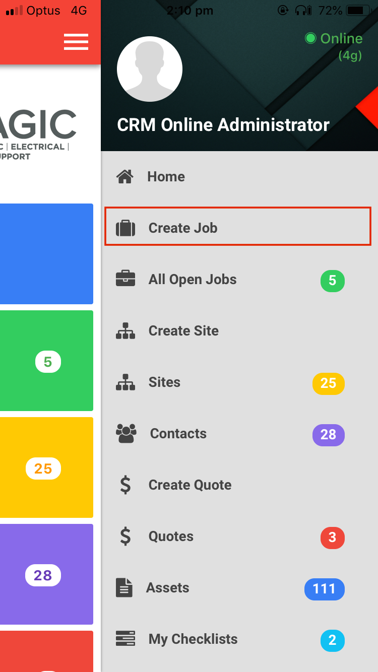 Mobile Job creation