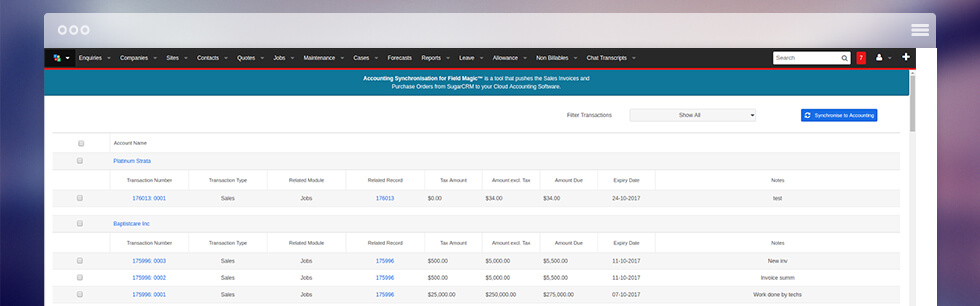 Seamless Accounting Integration for Field Services
