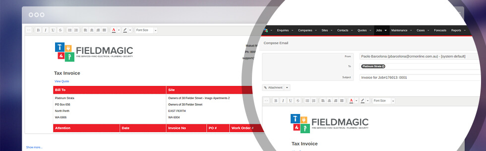 Start Field Service jobs off your billing