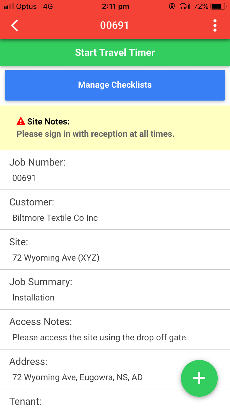 Mobile Create Job