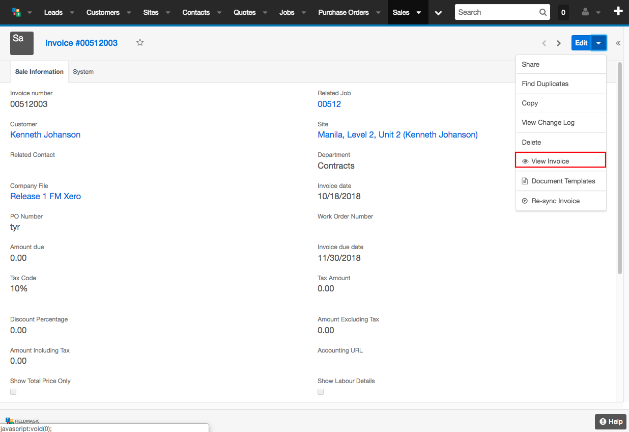 PDF Invoice