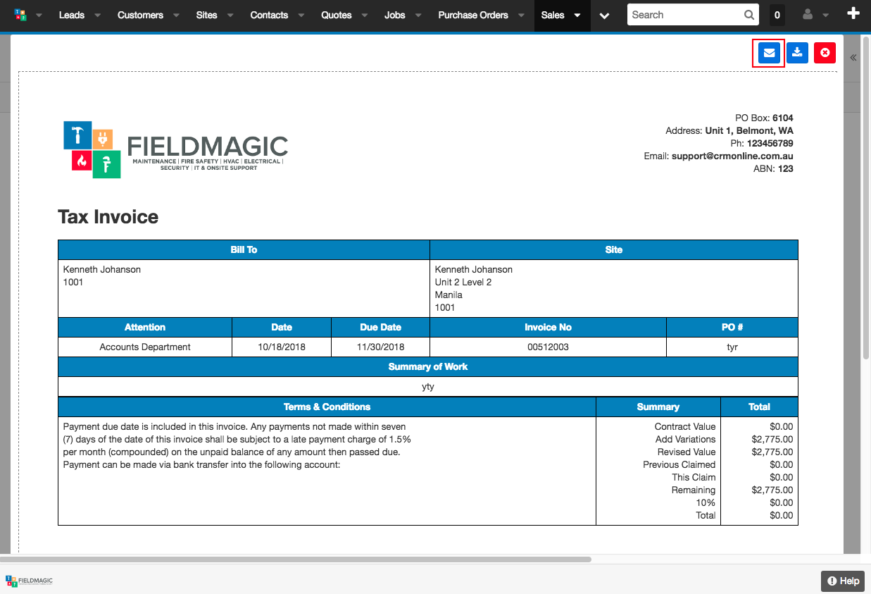 PDF Invoice