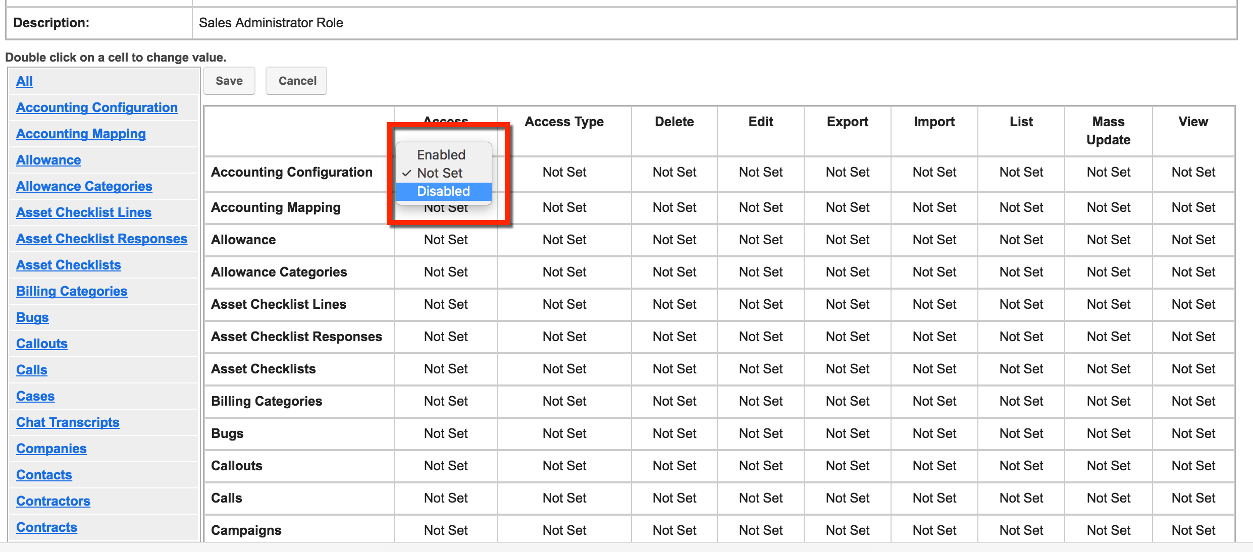 Set Access